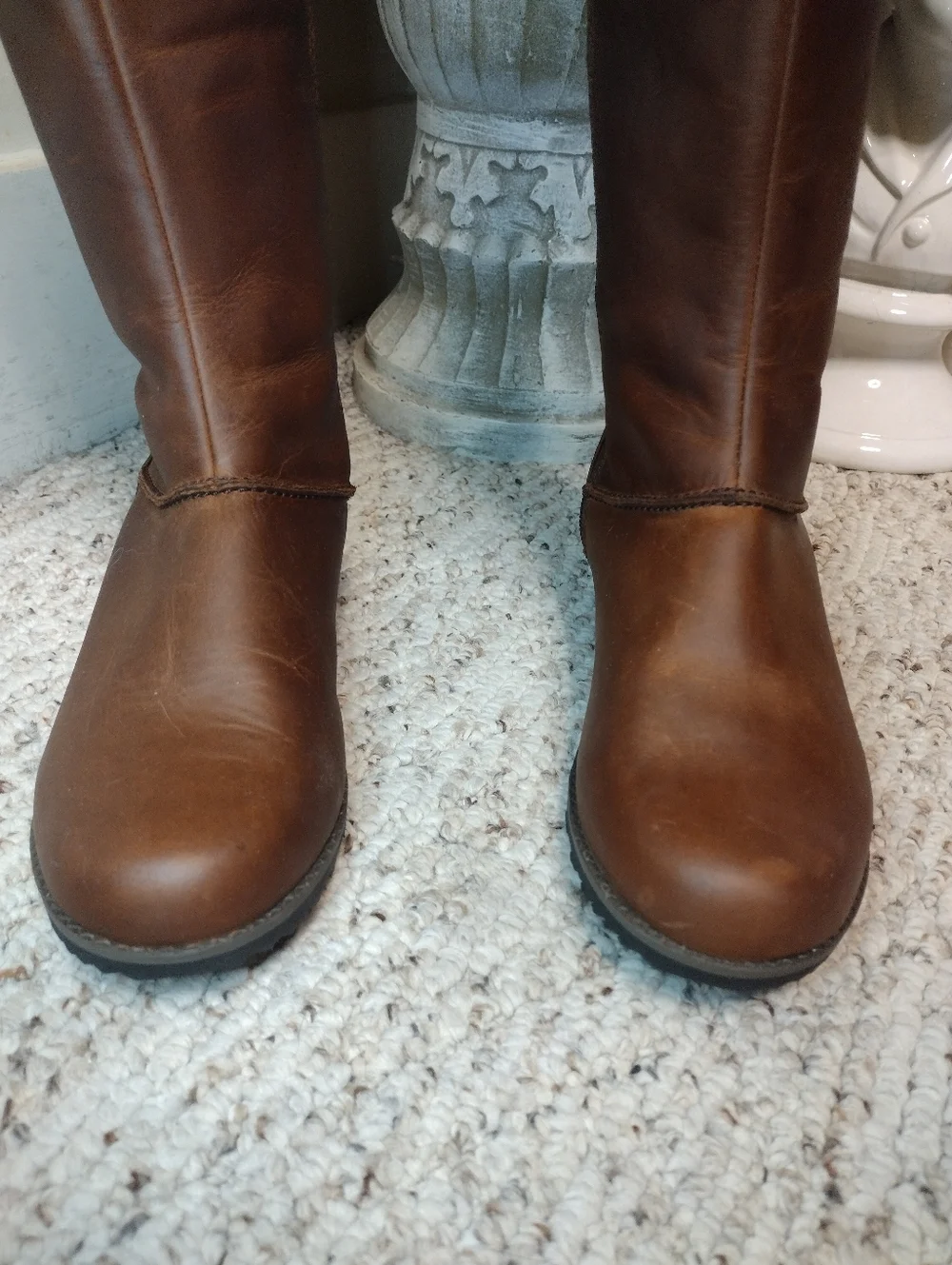 Eddie Bauer Dark Brown Waterproof Leather Trace Tall Boots - Picture 5 of 10